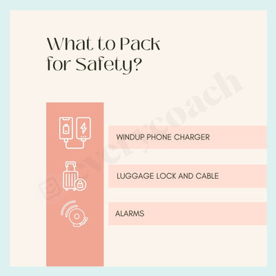 What To Pack For Safety Instagram Post Canva Template