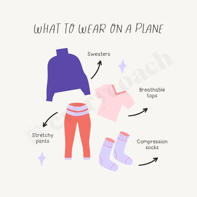 What To Wear On A Plane Instagram Post Canva Template
