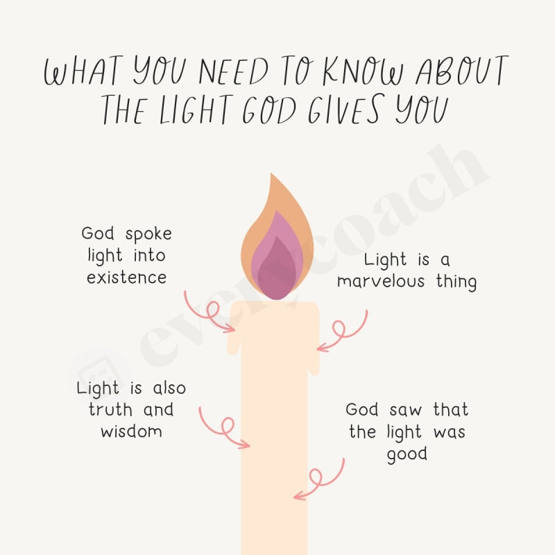 What You Need To Know About The Light God Gives Instagram Post Canva Template