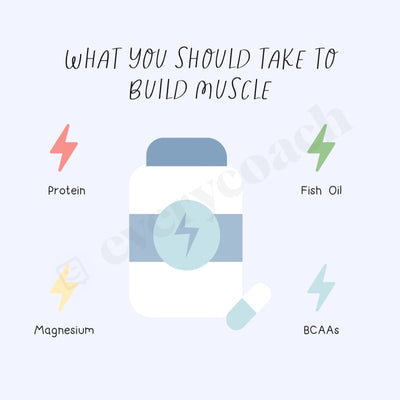 What You Should Take To Build Muscle Instagram Post Canva Template
