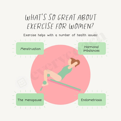 Whats So Great About Exercise For Women Instagram Post Canva Template