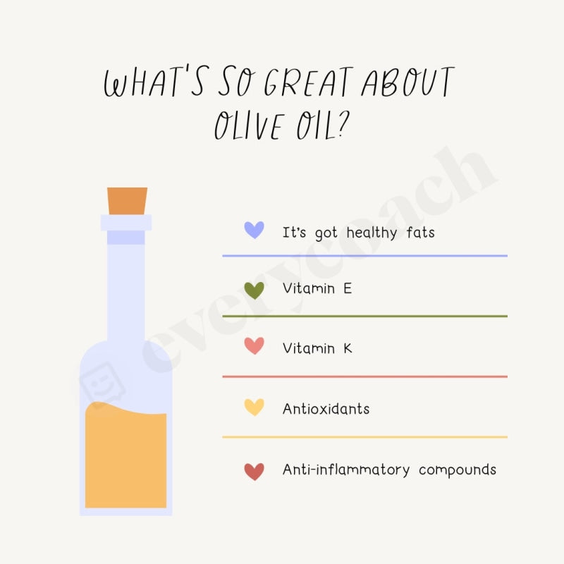 Whats So Great About Olive Oil Instagram Post Canva Template