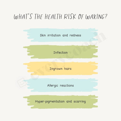 Whats The Health Risk Of Waxing Instagram Post Canva Template