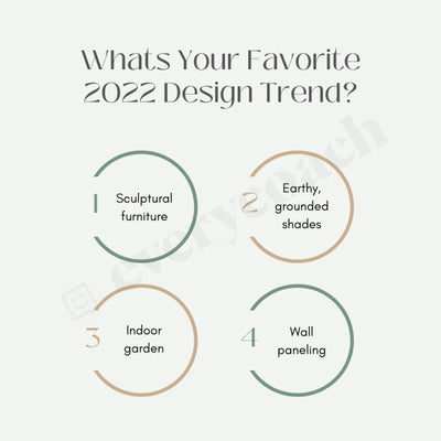 Whats Your Favorite 2022 Design Trend Instagram Post Canva Template