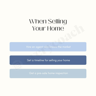 When Selling Your Home Instagram Post Canva Template