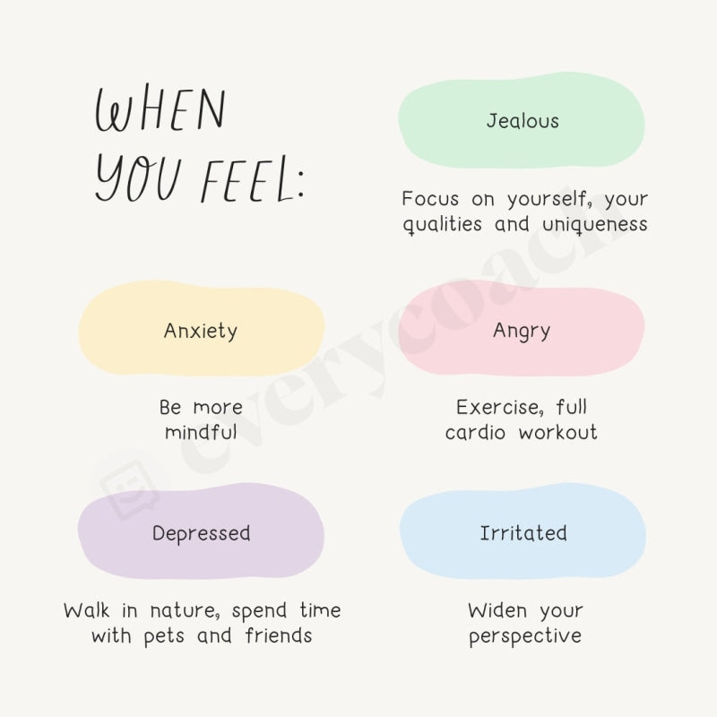 When You Feel: Instagram Post Canva Template