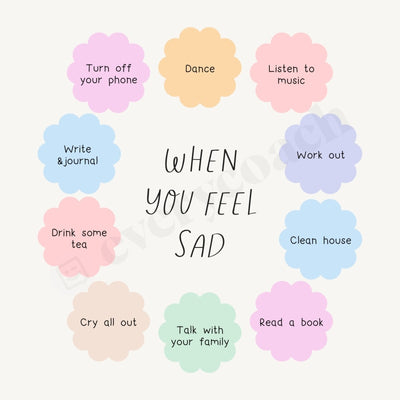 When You Feel Sad S02222302 Instagram Post Canva Template
