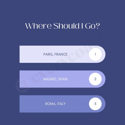 Where Should I Go Instagram Post Canva Template