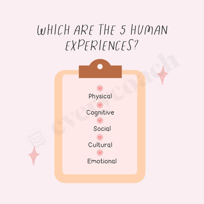 Which Are The 5 Human Experiences Instagram Post Canva Template
