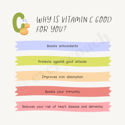 Why Is Vitamin C Good For You Instagram Post Canva Template