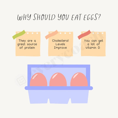 Why Should You Eat Eggs Instagram Post Canva Template