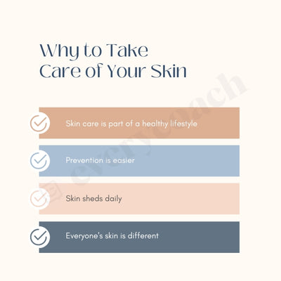 Why To Take Care Of Your Skin Instagram Post Canva Template