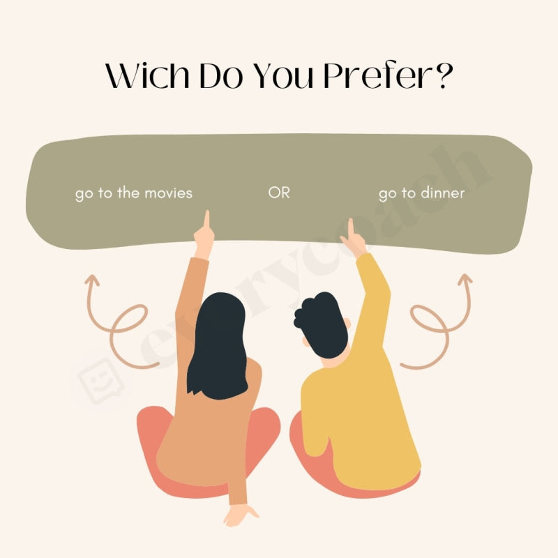 Wich Do You Prefer Instagram Post Canva Template