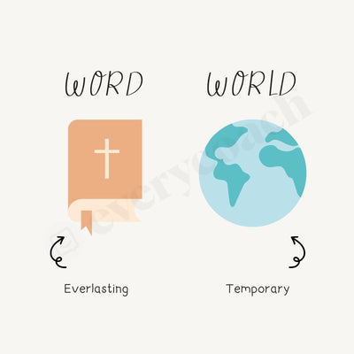 Word Everlasting Vs World Temporary Instagram Post Canva Template