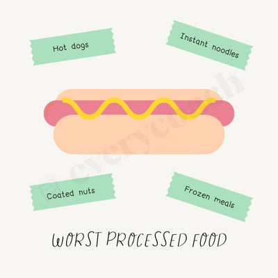 Worst Processed Food Instagram Post Canva Template