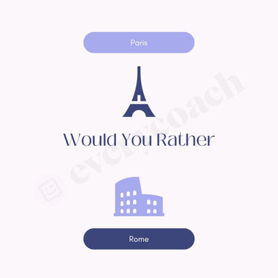 Would You Rather Instagram Post Canva Template
