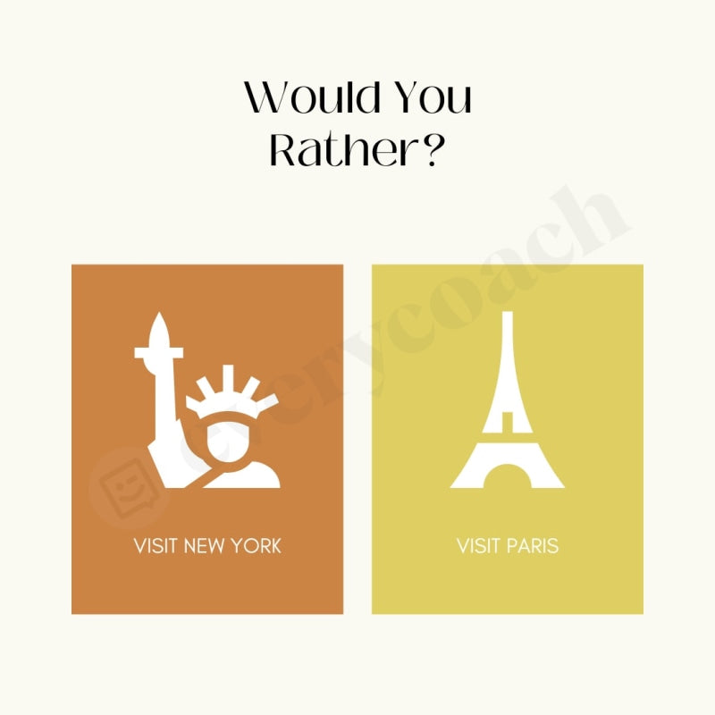 Would You Rather Instagram Post Canva Template