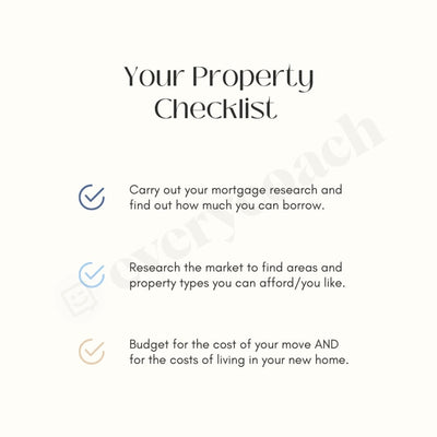 Your Property Checklist Instagram Post Canva Template