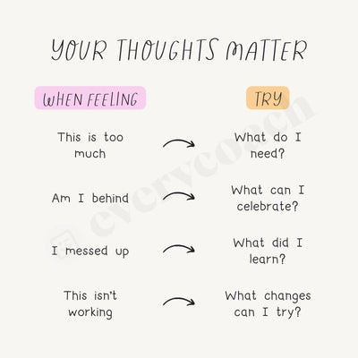 Your Thoughts Matter Instagram Post Canva Template